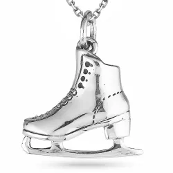 skøyte halskjede i sølv med anheng i sølv