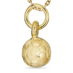 fotball halskjede i forgylt sølv med anheng i forgylt sølv