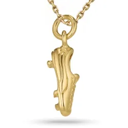 fotballsko halskjede i forgylt sølv med anheng i forgylt sølv