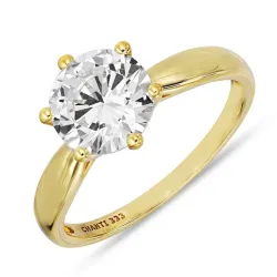 zirkon ring i 8 karat - Gold Collection
