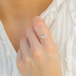 rosa ring i sølv