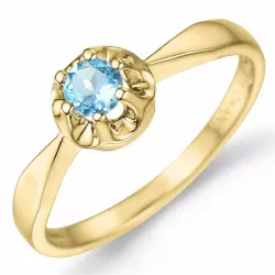 Topas ring i 9 karat gull 0,22 ct