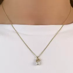 Perle diamantanheng i 9 karat gull 0,02 ct