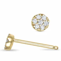 diamantøredobb i 9 karat gull med diamant 
