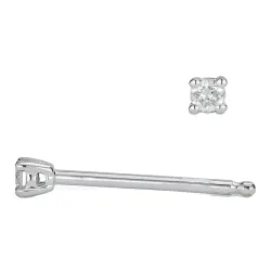 diamant solitaireørepynt i 9 karat gull med diamant 