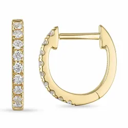 diamant creol i 9 karat gull med diamant 