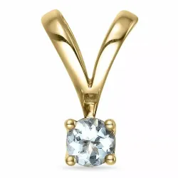 akvamarin anheng i 9 karat gull 0,25 ct