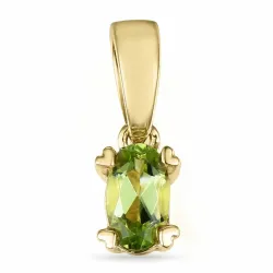 peridot anheng i 9 karat gull 0,25 ct