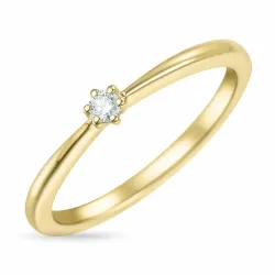0,05 ct diamant ring i 14 karat gull 0,05 ct