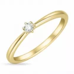 kampanje - diamant ring i 14 karat gull 0,08 ct
