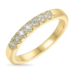 diamant alliansering i 14 karat gull 0,26 ct
