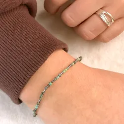 armbånd med stein og hematite - Loom Stones