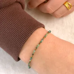 armbånd med stein og hematite - Loom Stones