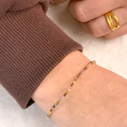 stein armbånd med turmalin og hematite - Loom Stones