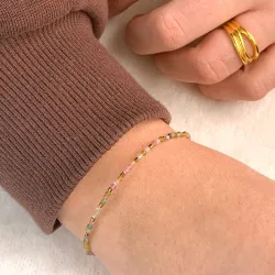 armbånd med turmalin og hematite - Loom Stones
