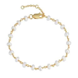 4 mm armbånd med ferskvannsperle
