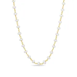 4,5 mm halskjede med ferskvannsperle