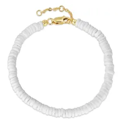 shell armbånd i forgylt sølv 16 cm plus 3 cm x 4,0 mm