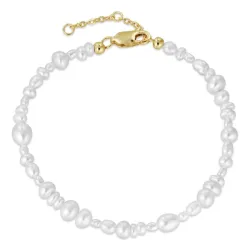 Blandet størrelse armbånd med ferskvannsperle