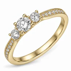 lab grown diamant ring i 9 karat gull 0,30 ct 0,31 ct