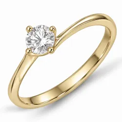 lab grown diamant ring i 9 karat gull 0,30 ct