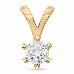 lab grown diamant anheng i 9 karat gull 1,0 ct