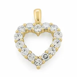 hjerte lab grown diamant anheng i 9 karat gull 2,05 ct