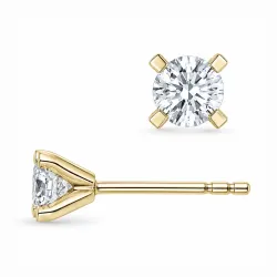 2 x 0,30 ct lab grown diamant øredobber i 9 karat gull med lab grown diamant 