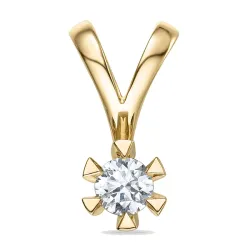0,30 ct lab grown diamant anheng i 9 karat gull 0,30 ct