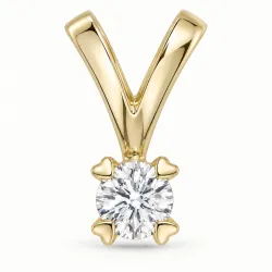 0,20 ct lab grown diamant solitaireanheng i 9 karat gull 0,20 ct