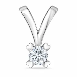 0,20 ct lab grown diamant solitaireanheng i 9 karat hvitt gull 0,20 ct