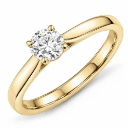 0,40 ct lab grown diamant solitairering i 9 karat gull 0,40 ct