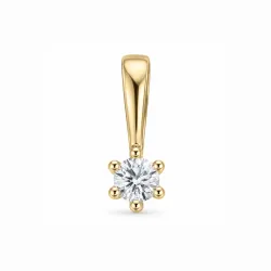 0,05 ct lab grown diamant solitaireanheng i 9 karat gull 0,05 ct