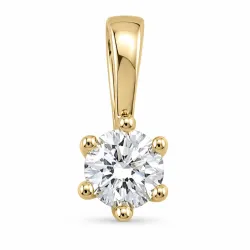 0,20 ct lab grown diamant solitaireanheng i 9 karat gull 0,20 ct