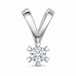 0,20 ct lab grown diamant solitaireanheng i 9 karat hvitt gull 0,20 ct