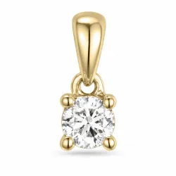 0,20 ct lab grown diamant solitaireanheng i 9 karat gull 0,20 ct