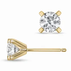 2 x 0,40 ct lab grown diamant øredobber i 9 karat gull med lab grown diamant 
