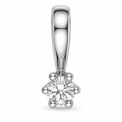 0,05 ct lab grown diamant solitaireanheng i 9 karat hvitt gull 0,05 ct