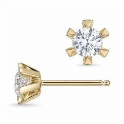 2 x 0,30 ct lab grown diamant ørestikker i 9 karat gull med lab grown diamant (CVD) 