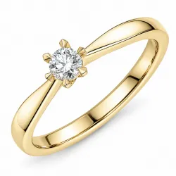0,30 ct lab grown diamant ring i 14 karat gull 0,30 ct