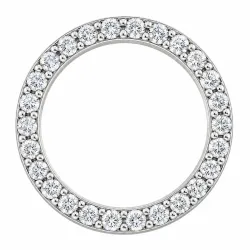 rundt lab grown diamant anheng i 14 karat hvitt gull 0,53 ct