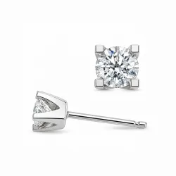 2 x 0,30 ct lab grown diamant ørestikker i 14 karat hvitt gull med lab grown diamant 