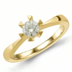 0,30 ct lab grown diamant ring i 14 karat gull 0,30 ct