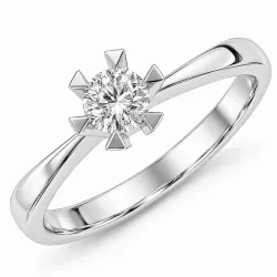 0,30 ct lab grown diamant ring i 14 karat hvitt gull 0,30 ct