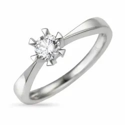 0,30 ct lab grown diamant ring i 14 karat hvitt gull 0,30 ct