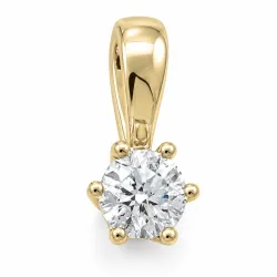 0,30 ct lab grown diamant solitaireanheng i 14 karat gull 0,30 ct