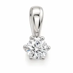 0,30 ct lab grown diamant solitaireanheng i 14 karat hvitt gull 0,30 ct