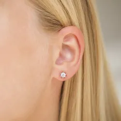 2 x 0,30 ct lab grown diamant solitaireørepynt i 14 karat gull med lab grown diamant 