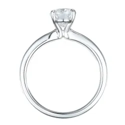 lab grown diamant solitairering i 14 karat hvitt gull 2,0 ct