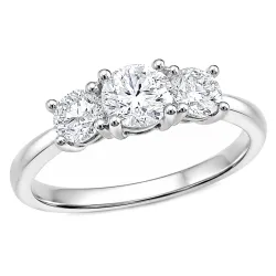 lab grown diamant ring i 14 karat hvitt gull 0,50 ct 0,52 ct